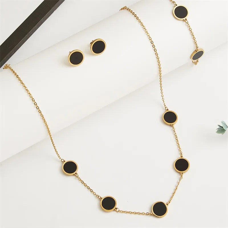 Luna Llena (Aretes, Collar y Pulsera)